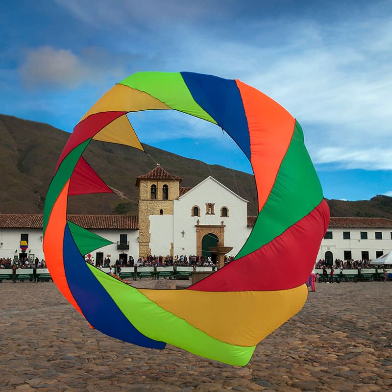 Festival de cometas en Villa de Leyva, Colombia.